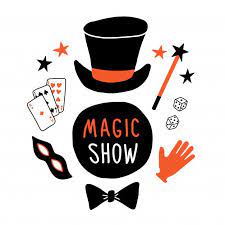 Magician Equipment Top Hat Mask Cards Glove Magic Wand Bowtie The Magicians Retro Sign Top Hat