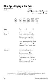 Guitar chords blue eyes crying in the rain