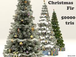 Christmas Fir 3d Model Christmas Tree Collection 3d Model Christmas
