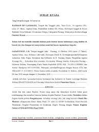 Contoh surat kuasa hukum yang dibuat oleh notaris. Contoh Surat Kuasa Pendampingan Terdakwa