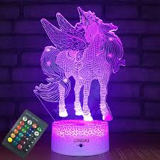 Amazon Com Longxu Unicorn Gifts Lamps Night Lights For Kids Night Light With Remote Smart Touch 7 Colors 16 Colors Changing Dimmable Unicorn Toys 3 4 5 6 7 8 9