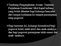 Kos perjalanan pergi balik 2. Tuntutan Elaun Perjalanan Pekeliling Perbendaharaan Malaysia Wp 1
