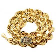 16 inch 10k gold chain. 10k Yellow Gold Hollow Rope Mens Chain 16 Mm 30 Inches 100 Grams
