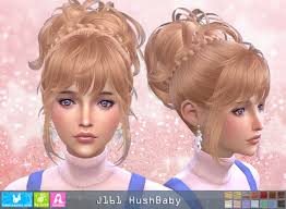 This is a beautiful hair for sims with darker skin tones, which . Newsea J161 Hush Baby Hair Sims 4 Hairs