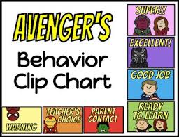 Behavior Clip Chart Avengers Version 2