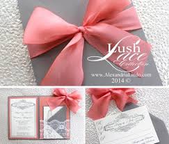 Grey Coral Lace Wedding Invitation By Alexandrialindo On Etsy 5 75 Weddinginvitation Peach With Images Coral Wedding Invitations Grey Wedding Invitations Coral Wedding