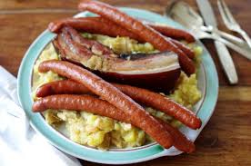 Typisch Norddeutsch Updrogt Bohnen Lebensmittel Essen Typisch Norddeutsch Essen