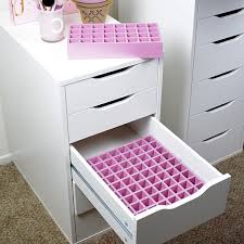 8 Piece Drawer Makeup Organizer Collection For Ikea C Alex Drawers Ikea Alex Drawers Makeup Storage Organization Diy Makeup Storage Organizers