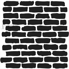 Black And White Brick Wall Template Brick Stencil Stencils Stencils Wall Stencils Printables