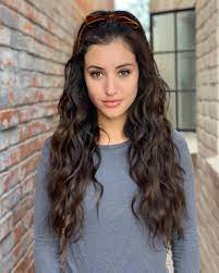 All Sizes Long Brunette Layered Hair With Polished Waterfall Waves And Velvet Headband Tie Flickr Long Brunette Hair Long Hair Trends Brunette Hair Color