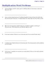 The illustrations must have helped you understand how to solve multiplication and division word problems. Multiplication Word Problems Worksheets