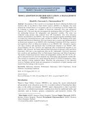 Bukan cuma itu lho, tiket.com juga punya banyak promo tiket pesawat malaysia airlines yang bisa kamu gunakan untuk mendapatkan potongan harga. Pdf Moocs Adoption In Higher Education A Management Perspective