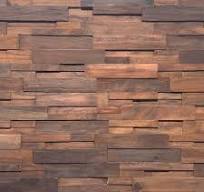 Rivestimento da parete in legno di recupero noce nazionale - 100x100x4 cm  anche su misura