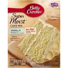 Betty Crocker Supermoist Vanilla Cake Mix 15 25oz Vanilla Cake Mixes Moist Vanilla Cake Moist Cakes
