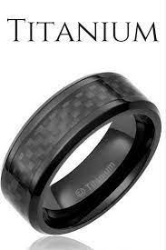 Carbon Black Titanium Black Wedding Rings Black Wedding Band Black Ceramic Ring