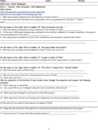 Chemical changes, dna damage, frameshift mutations mutation, point mutations, strand breaks. Name Date Period Dna Unit Dna Webquest Pdf Free Download