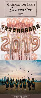 Rose Gold 2020 Graduation Party Decoration Kit For Girls 27 Pcs In 2020 Graduation Party Decor High School Graduation Party Decorations Graduation Party Themes