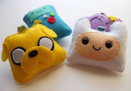 Pdf Pattern Adventure Time Keychain Set Plushies Diy Kawaii Diy Cute Crafts