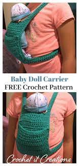 This crochet doll carrier pattern is made starting with the band around the waist, then the base, then the shoulder straps. Baby Doll Carrier Free Crochet Pattern In 2020 Baby Doll Carrier Knit Baby Doll Doll Carrier Pattern