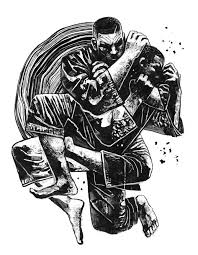 Choke An Art Print By Gian Galang Combat Art Jiu Jitsu Tattoo Art