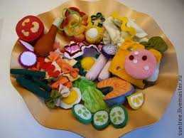 как сделать продукты для игры в магазин своими руками Yarmarka Masterov Ruchnaya Rabota Handmade Eda Fetr Produkty