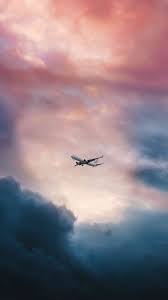 Plane In Sky Hd Iphone Wallpaper Travel Pictures Best Travel Credit Cards Travel Inspiration