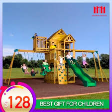 Flash Sale Best Gift For 3 To 10 Years Kids All Cedar Swing Set Swing Set Cedar Swing Sets Best Gifts