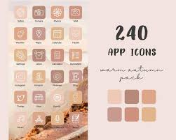 240 Ios 14 App Icons Pack 40 Apps In 6 Colors Aesthetic Etsy App Icon Iphone Icon App Covers
