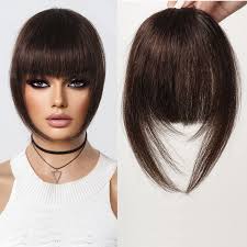 Clip-In Human Hair Bangs with Temples