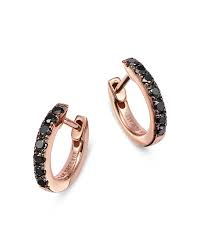 Get the best deals on huggie rose gold fine diamond earrings when you shop the largest online selection at ebay.com. Bloomingdale S Black Diamond Huggie Hoop Earrings In 14k Rose Gold 0 20 Ct T W 100 Exclusive Bloomingdale S