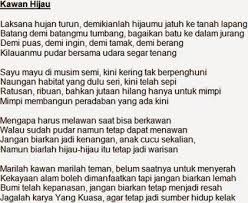 Puisi Tentang Lingkungan Sekitar 4 Bait Brainly Co Id