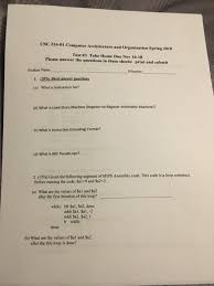 Computer architecture interview questions & answers. Csc 216 01 Computer Architecture And Organization Chegg Com