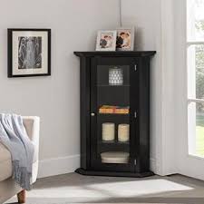 Shop over 120 top kings brand furniture and earn cash back all in one place. Kings Brand Furniture Corner Curio Storage Cabinet With Glass Door Black Finish