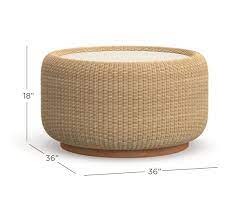Ending aug 6 at 3:36am pdt 8d 14h local pickup. Hampton Indoor Outdoor All Weather Wicker Drum Coffee Table Natural Pottery Barn