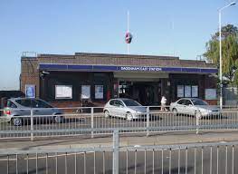 Dagenham dock railway station is on the london, tilbury and southend line, serving the industrial areas, including the ford assembly plant, around dagenham in the london borough of barking and dagenham, east london. Dagenham East Tube Station Wikipedia