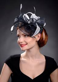 Navy Blue And White Fascinator Hat For Weddings And Other Etsy White Fascinator Fascinator Hats Fascinator