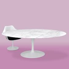 The saarinen round dining table, which was designed by eero saarinen in 1956, stands tall from the beautifully shaped aluminum base that was inspired by liquid. Knoll International Saarinen Dining Table With Arabescato Carrara Marble 78719