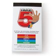 Five minute daily safety meetings. Take 5 Safety Books Improve Site Safety Tuffa Products