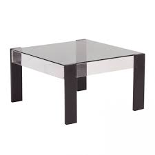 Small coffee tables have been made for many years, and versions that date back to the 18th century alongside those produced. Small Square Vintage Coffee Table Made Of Black Ashwood Perspex Glass 1970 156491