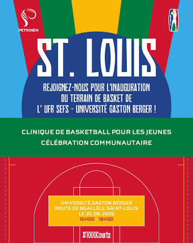 Saint-Louis : Inauguration du terrain de basketball rénové de l'UGB, un pari de la BAL et de PETROSEN