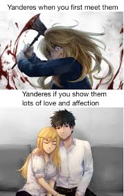 Wholesome Yandere Meme 2 Wholesomeanimemes Anime Funny Cute Memes Yandere