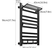 Amazon.com: ZJYWMM Bathroom Electric Heated Towel Rack with ...