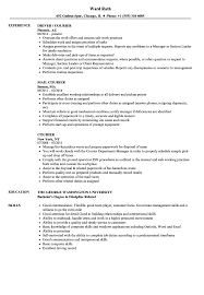 courier resume samples velvet jobs