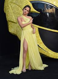 The power rangers have found their yellow ranger: Becky G Wears Yellow Dress To Power Rangers Premiere Teen Vogue