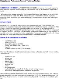 Contaminated means the presence or the reasonably. Bloodborne Pathogens Annual Training Module Pdf Free Download