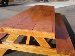 8ft Wrapped Over Sized Douglas Fir Picnic Table With Clear Polyurethane 825 Call Steve 760 333 241 Custom Outdoor Furniture Picnic Table Furniture Design