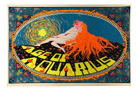 Vintage Age Of Aquarius Signed Silk Screen Print Aquarius Art Age Of Aquarius Poster Art
