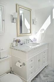 With Creative Small Bathroom Remodel Ideas Even The Tiniest Washroom Can Be As Comfortable As A White Marble Bathrooms Small White Bathrooms Bathrooms Remodel