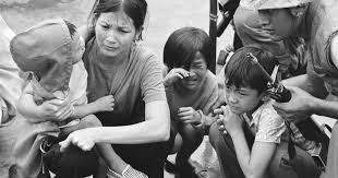 Blue ridge push a helicopter into the sea off the coast of vietnam in order to make room for more evacuation flights from saigon on april 29, 1975. Vietnam A Look Back In Pictures At The Fall Of Saigon 40 Years Ago Cbs News