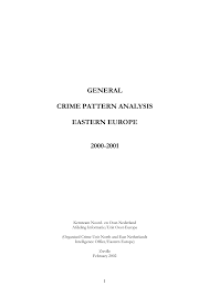Pdf General Crime Pattern Analysis Eastern Europe 2000 2001